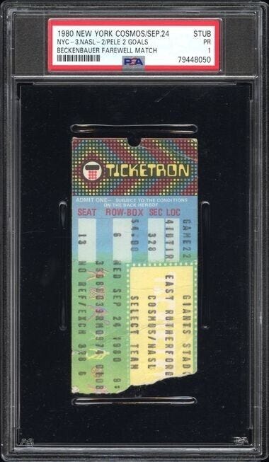 1980 New York Cosmos Ticket Stub