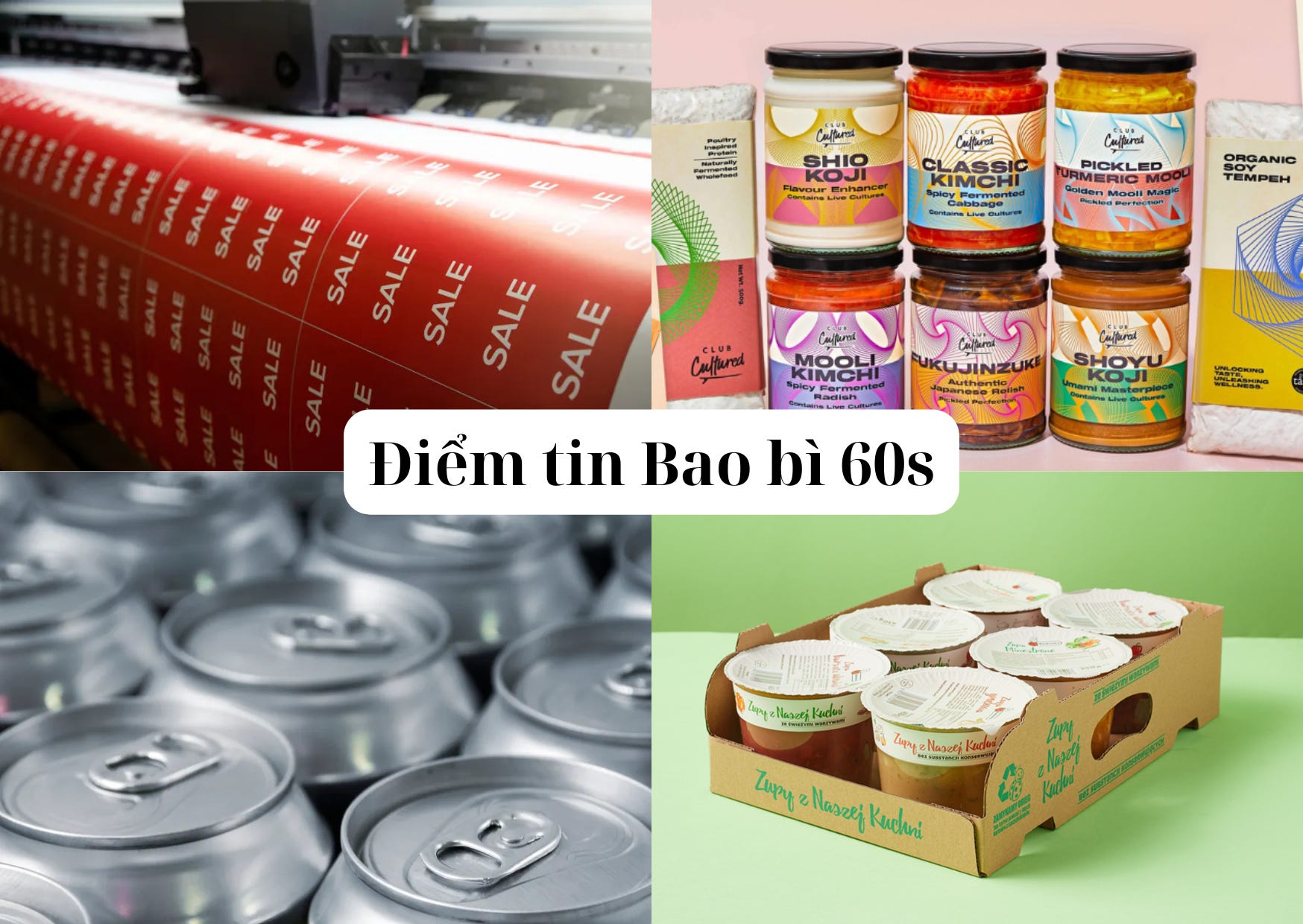 Bao bì 60s - Điểm tin Tuần 07 - Tiêu chuẩn về mực in Bao bì Thực phẩm; Bao bì và nhãn hàng trở thành lĩnh vực tăng trưởng chính;Việc làm trong ngành in toàn cầu sẽ giảm 20% trong 5 năm tới...