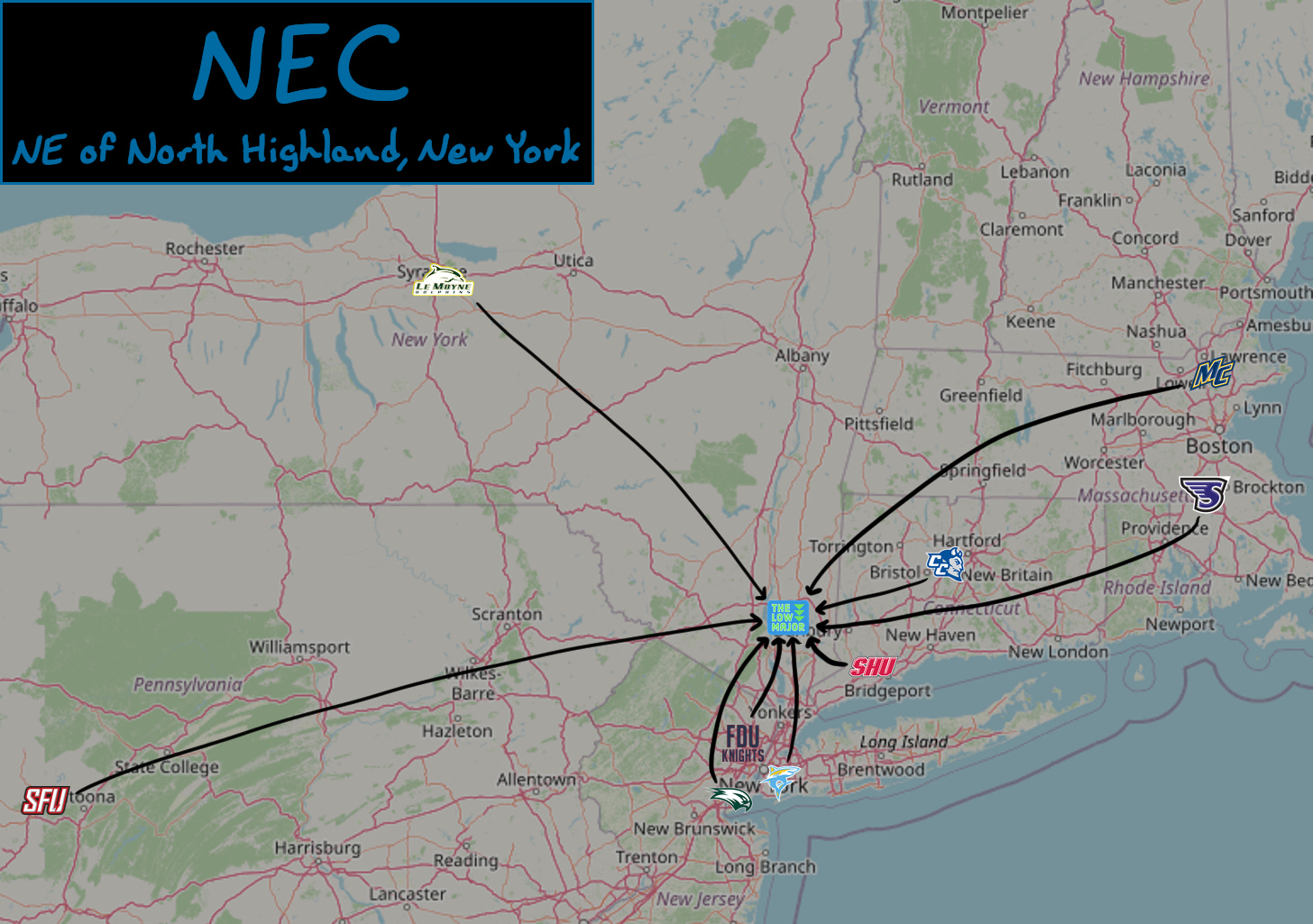 NEC midpoint map
