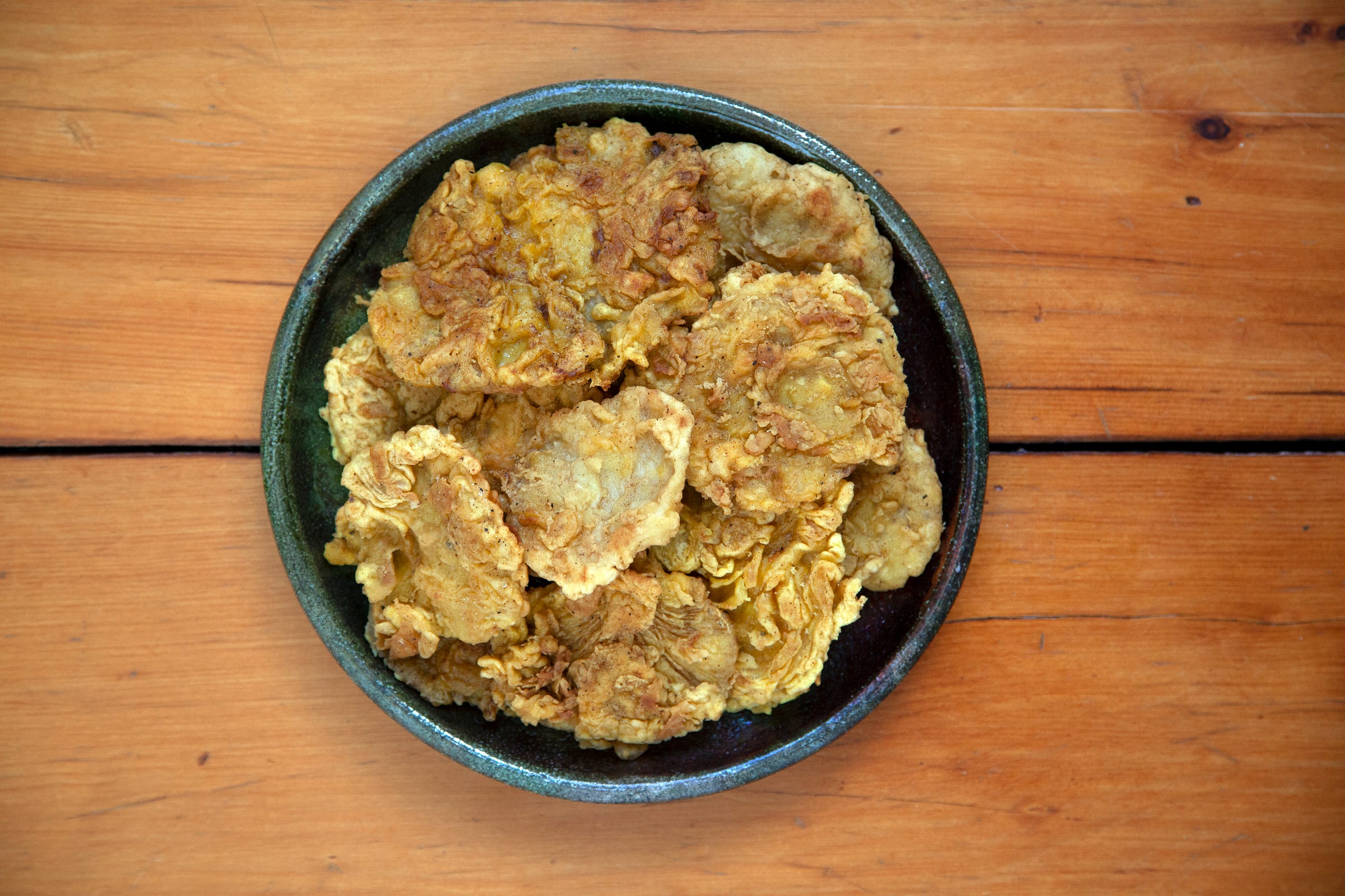 Chicken Fried Oyster Mushrooms w/ NikkeiStyle Dipping Sauce