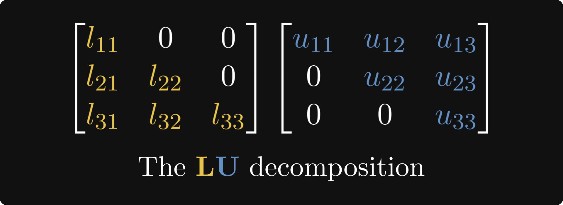 Epsilons, no. 3: The LU decomposition - by Tivadar Danka