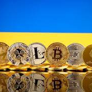Ukraine, Crypto, War.  Logo