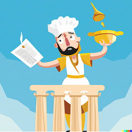 Greek cuisine and culture Logo