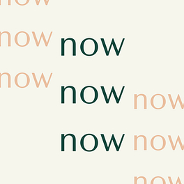 now, and now, and now Logo