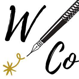 Writing in Company Logo