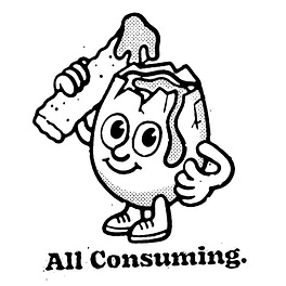 All Consuming - A working class girl in a capitalist world.  Logo