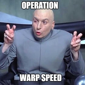 Good reasons to not get the jab, part 1: “Warp Speed”