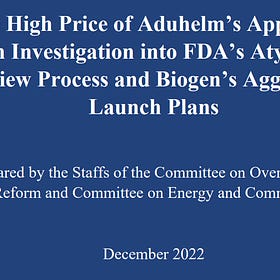 New report suggests FDA did not follow typical guidance in fast-tracked approval of Biogen's Alzheimer's drug Aduhelm (Aducanumab)