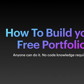 Learn How to build your Portfolio website