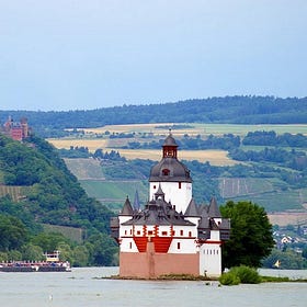 Castles On The Rhine From A River Barge