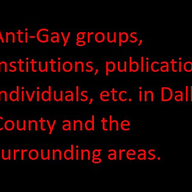 Anti-Gay groups, individuals, institutions, publications, etc. Updated.