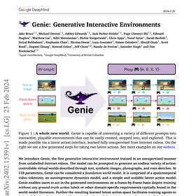 [paper] DeepMind Genie: Generative Interactive Environments