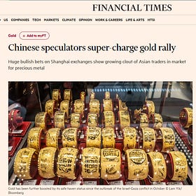 FT: Chinese speculators super-charge gold rally
