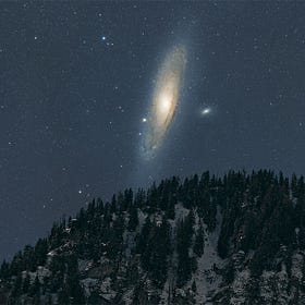 Andromeda Galaxy over the Swiss Alps