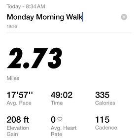 January 1 - 2.73 miles