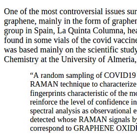 Dr. Romeo F. Quijano: Graphene and the Covid-19 Vaccines