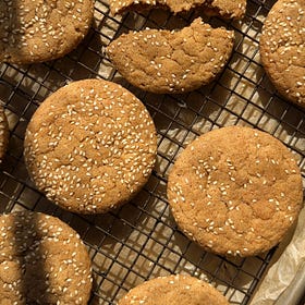 Chewy Pumpkin Spice Sesame Cookies