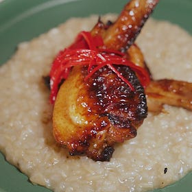 Chicken Rice Risotto with Stuffed Wings 