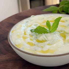 My Husband’s Favorite Tzatziki with Warm Grilled Pita