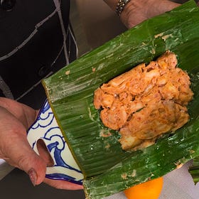 Hor Mok - Thai-style steamed seafood in banana leaf