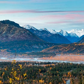 Snowy peaks in Alaska