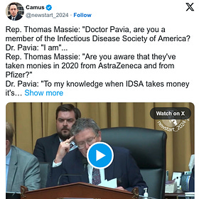 Nothing To See Here: Infectious Disease Society of America Took Money From Pfizer and AstraZeneca 