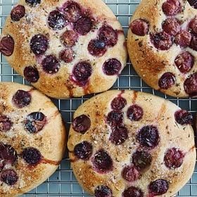 Grape Focaccine with Anise Sugar and Rosemary