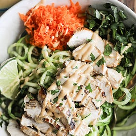Cold Thai Noodle Salad with Peanut Dressing