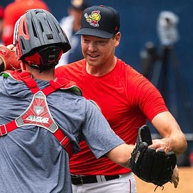 Kyle Teel catches Rich Hill’s first BP session; ‘I just put my glove there and closed my eyes, and the ball was in my glove’ 