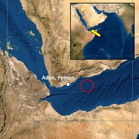 Multiple Explosions Near Aden, Yemen Causes Shrapnel Damage To Vessel