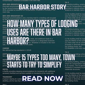 How Many Types of Lodging Uses Are There in Bar Harbor?