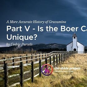Part V – Is the Boer Case Unique?