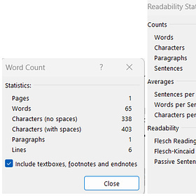 Using MS Word for Readability Analysis