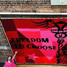 Passing the Torch: Northern California Liberty Crochet Mural Moves From One Hand to Another in Display of Solidarity for Women’s Reproductive Rights