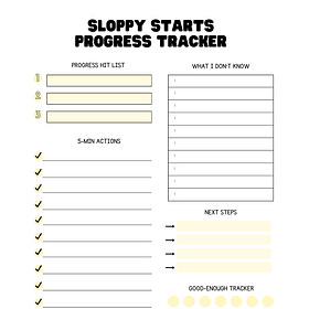 Progress Tracker: Sloppy Starts Week 2
