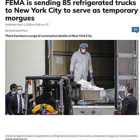 FEMA Records Confirm It Sent Refrigerated Trailers New York City in Spring 2020 But Suggest that Most Weren't Used as Mobile Morgues