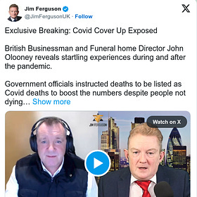 Exclusive Breaking: COVID Cover Up Exposed. Funeral Home Director John Olooney Reveals Startling Experiences During and After the Pandemic