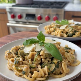 Zucchini Pasta with Basil and Pine Nuts