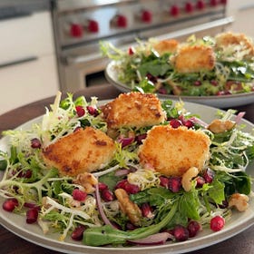 Crispy Feta and Pomegranate Salad 