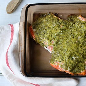 Salmon with Lemon Basil Dijon Sauce