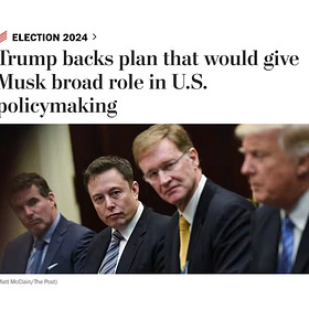 Rewriting a headline about Donald Trump and Elon Musk