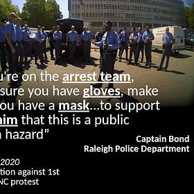Raleigh Police "Health Hazard" Hypocrisy