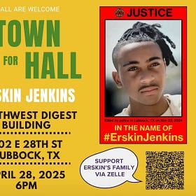 The Lubbock NAACP, BLM Grassroots host Town Hall For Tech Student Killed in Officer Involved Shooting, 28 April 2025