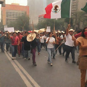 Mexicans in Military Costumes Protest SB4 in Dallas