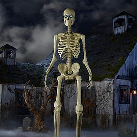 It's me, a 12-foot tall yard skeleton