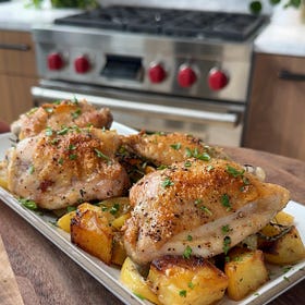 Lemony Roasted Chicken and Potatoes