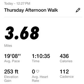 January 18 - 3.68 miles
