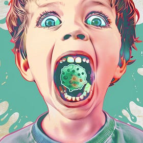 It's me, a germ in your kid's mouth