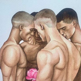 Christian Ferauge, wonders with watercolors. Gay art. 