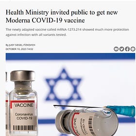 Meanwhile in Israel: Health Ministry Invited Public To Get New Moderna COVID-19 Vaccine 